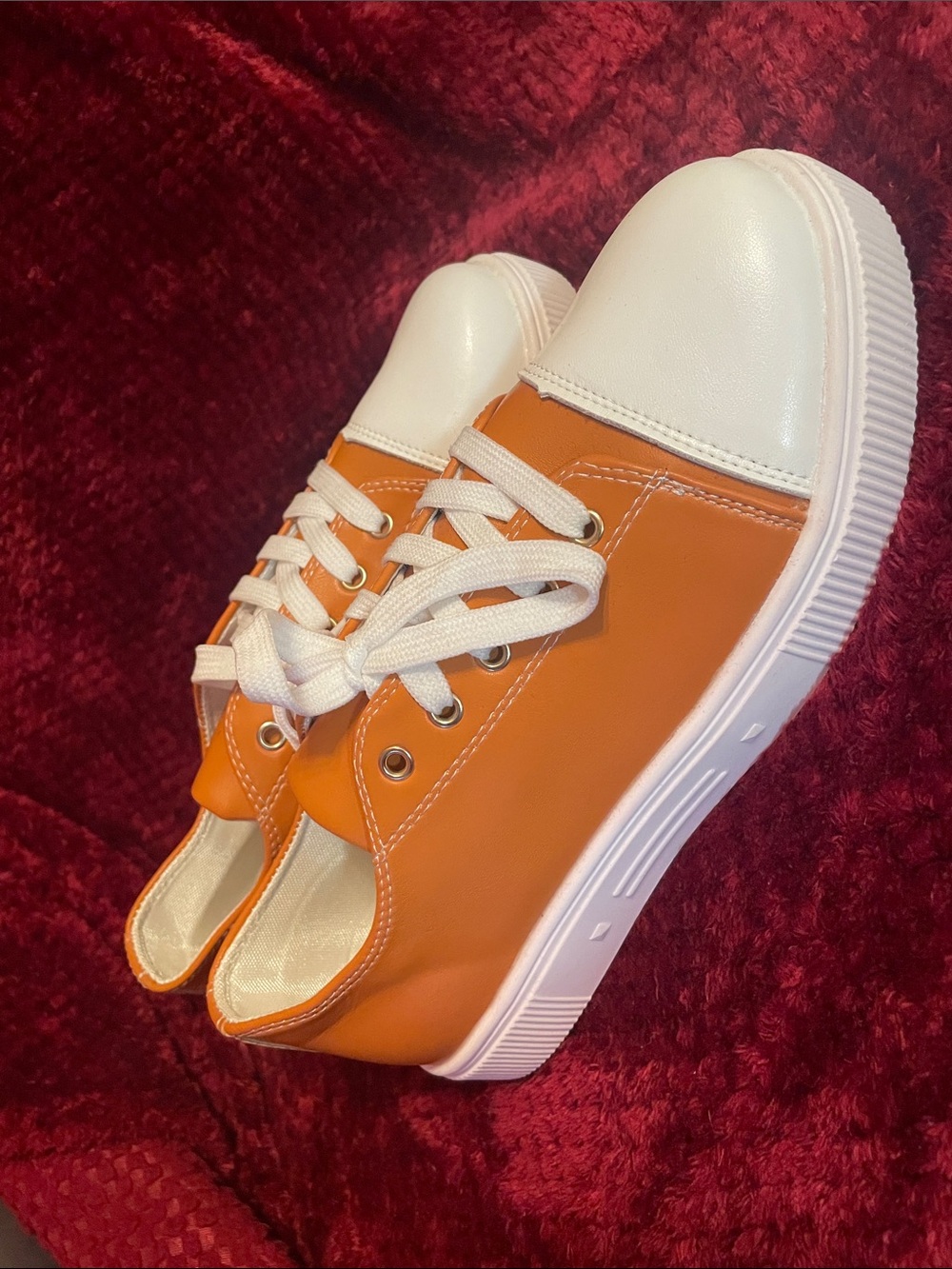 Orange and White Sneakers - size 41